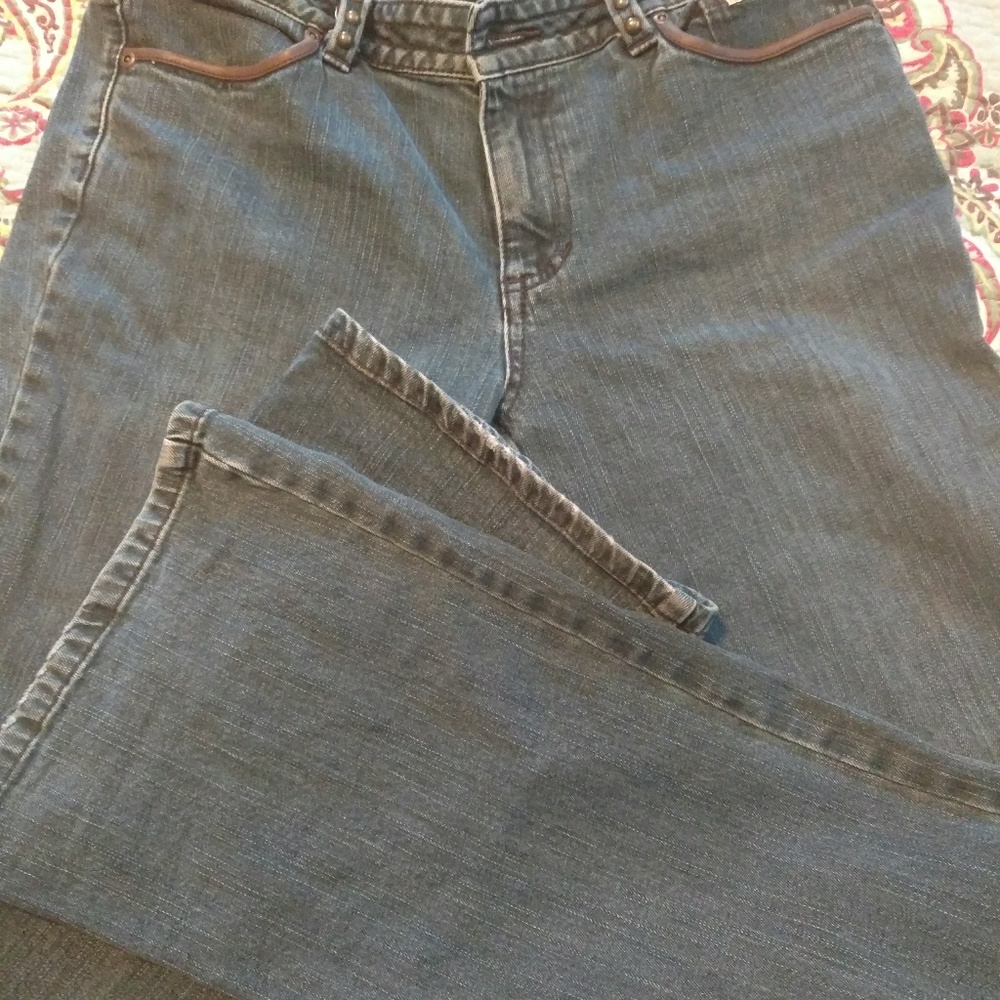 Leather trimmed HD jeans
